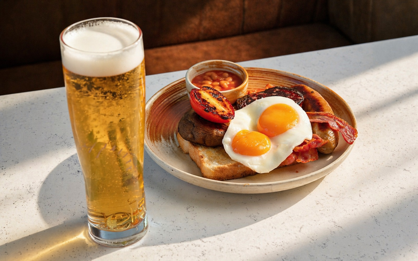 English Breakfast And Print Spike Bar Emirates Golf Club Dubai